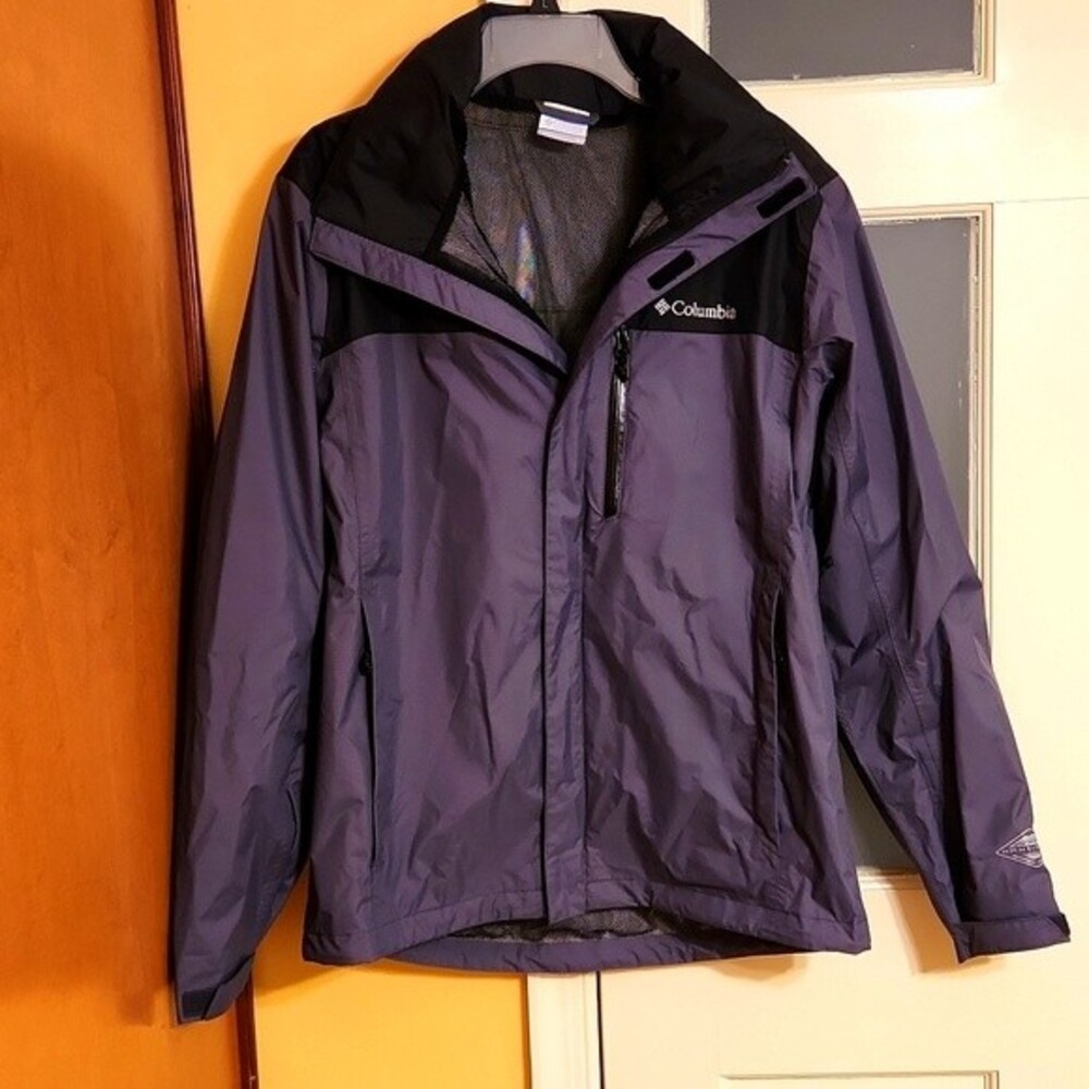 Columbia Women's Packable Light Jacket w/ Hood Blue & Black Size M